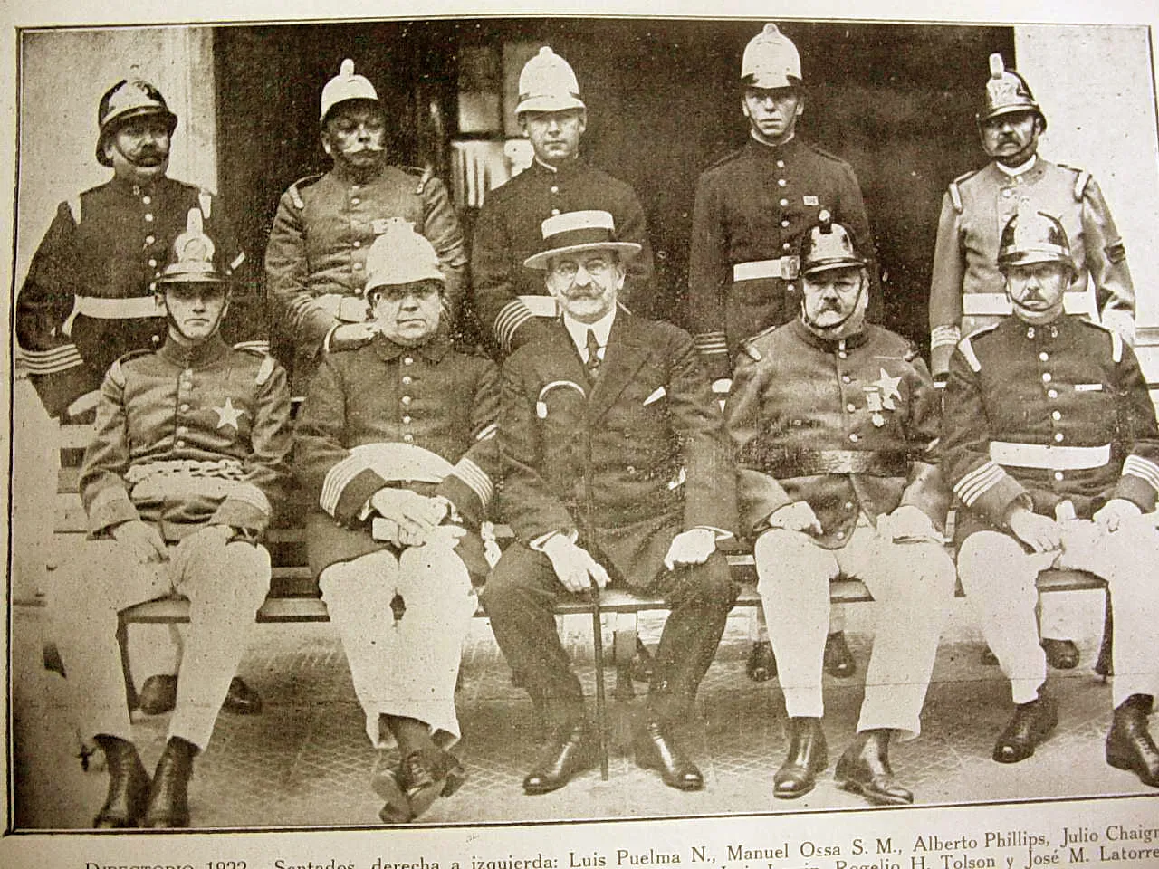 Directorio 1926, tras reorganización del Cuerpo de Bomberos