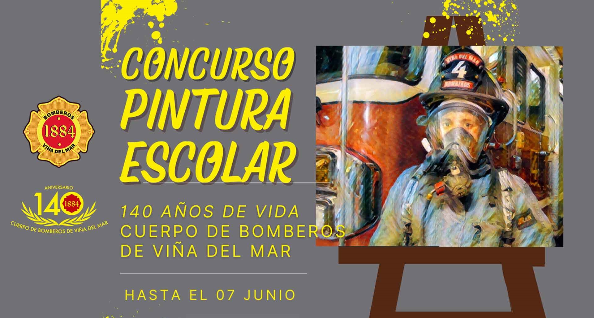 ¡Ganadores Concurso Pintura Escolar 140 años Cuerpo de Bomberos de Viña del Mar!